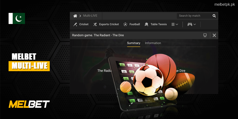 Information about Multi-Live section on Melbet